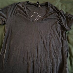adidas Women’s Dark Gray V-Neck T-Shirt